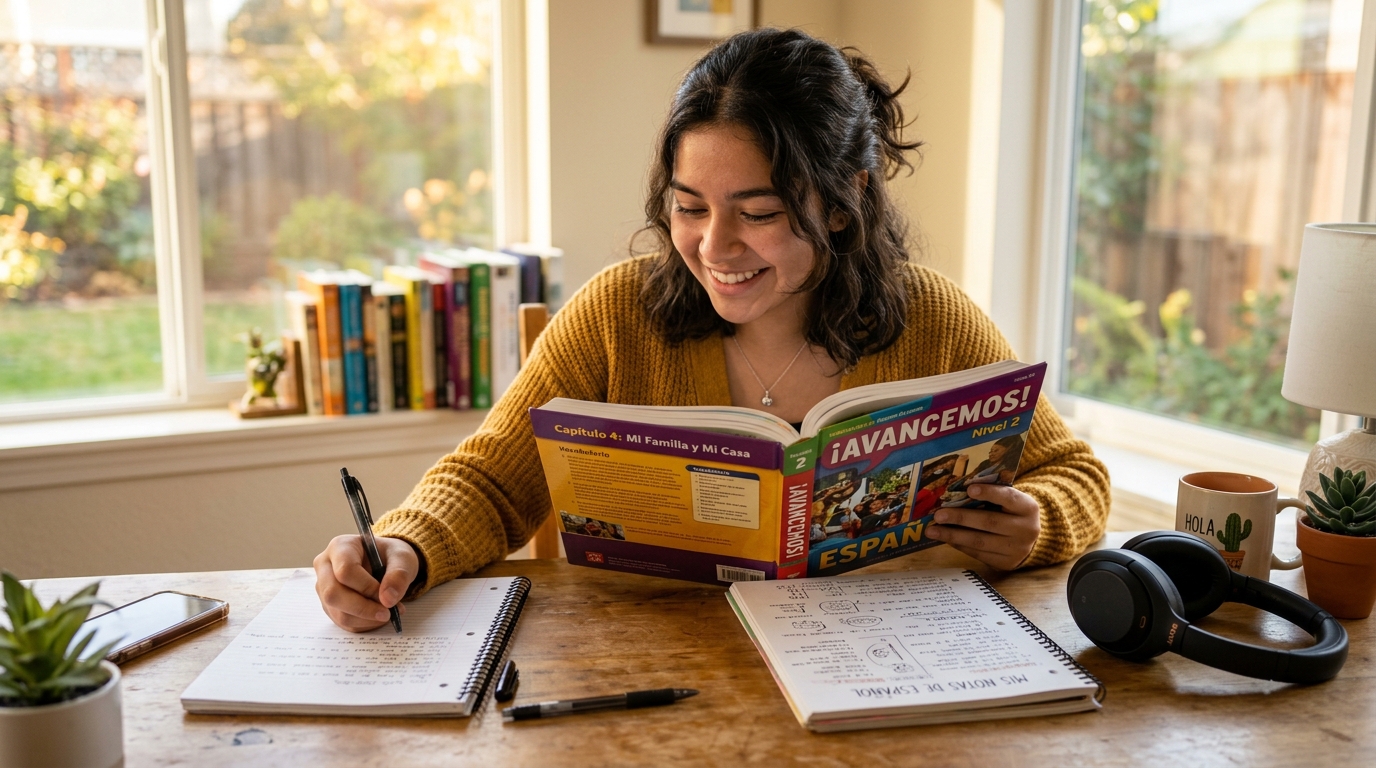Tailored Spanish learning materials and notebooks